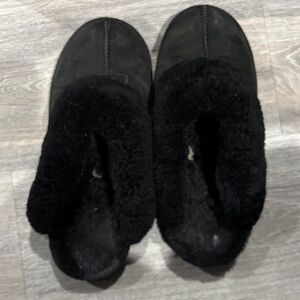 UGG Black Sheepskin Slippers